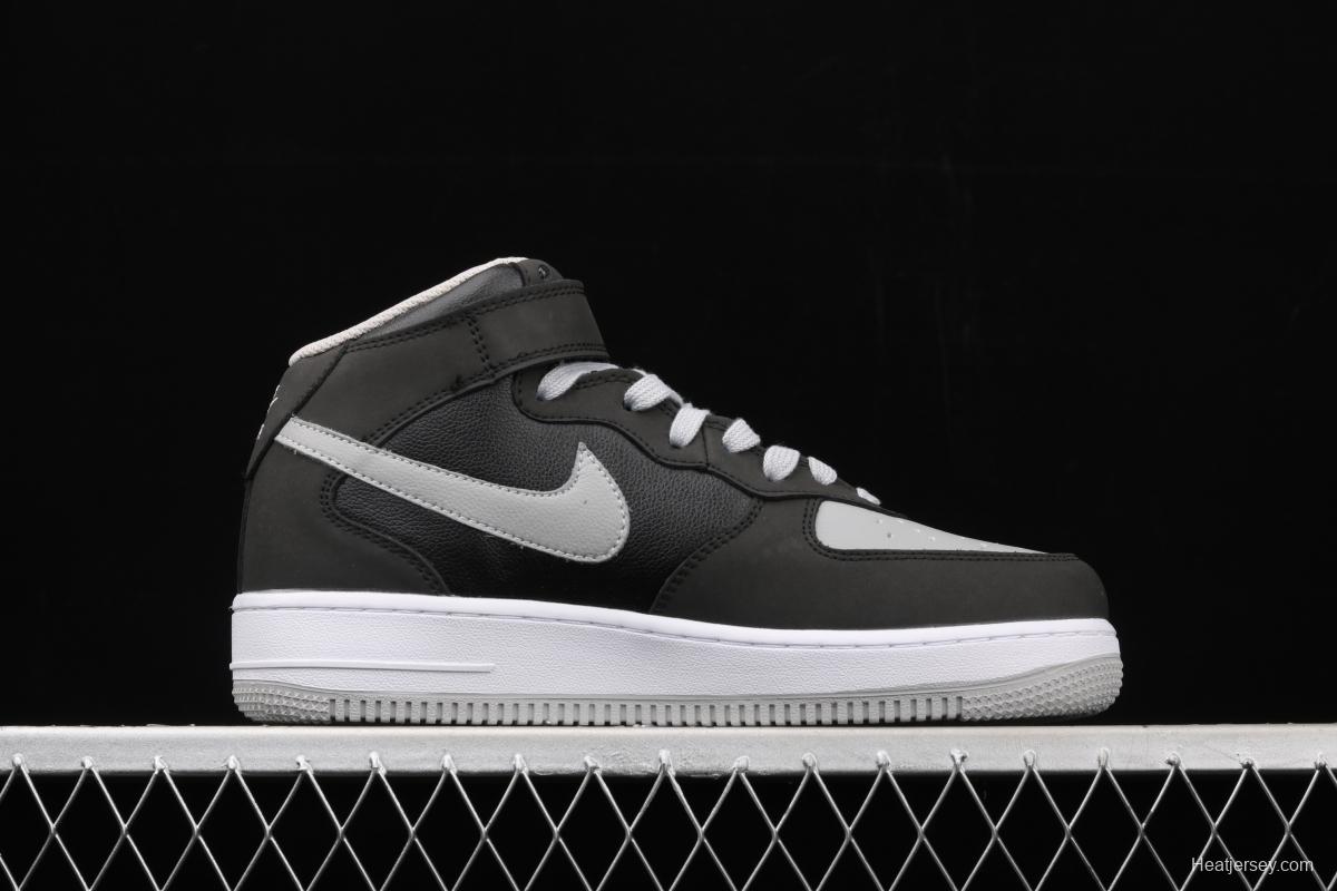 NIKE Air Force 1x 07 Mid shadow gray top casual board shoes 854851-067