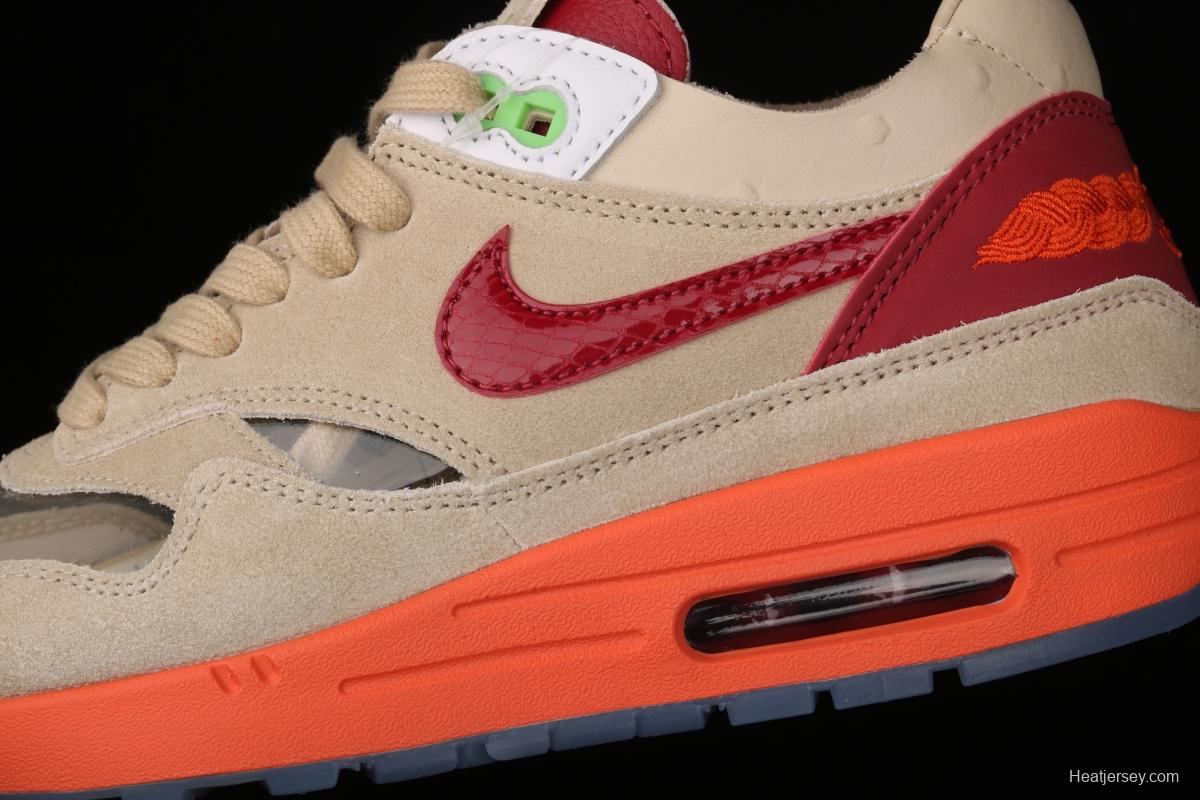 Clot x NIKE Air Max 1 Kiss of Death joint style retro casual running shoes DD1870-100