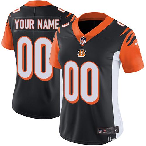 Women's Black Customized Game Team Jersey