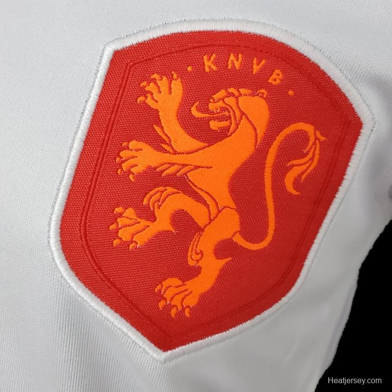 2022 Kids Netherlands Away Size 16-28 Soccer Jersey