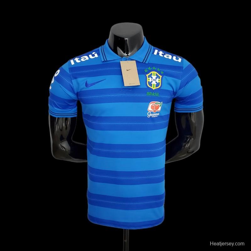 2022 Brazil POLO Blue Stripe