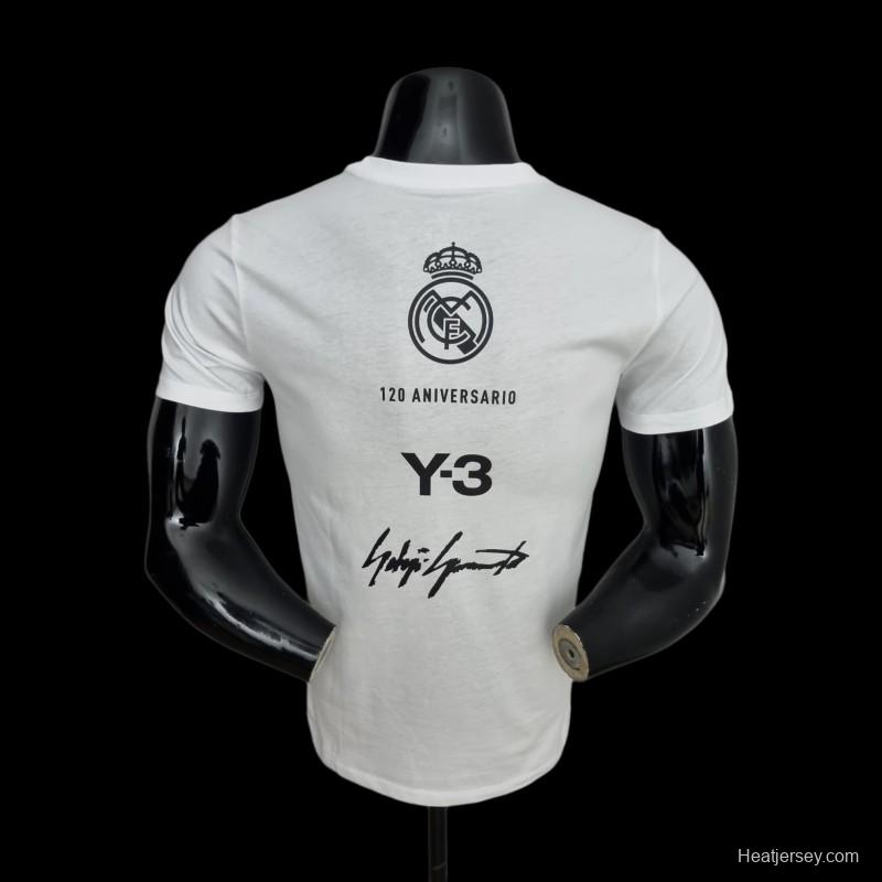 22/23 Real Madrid Y3 White T-Shirts #0056