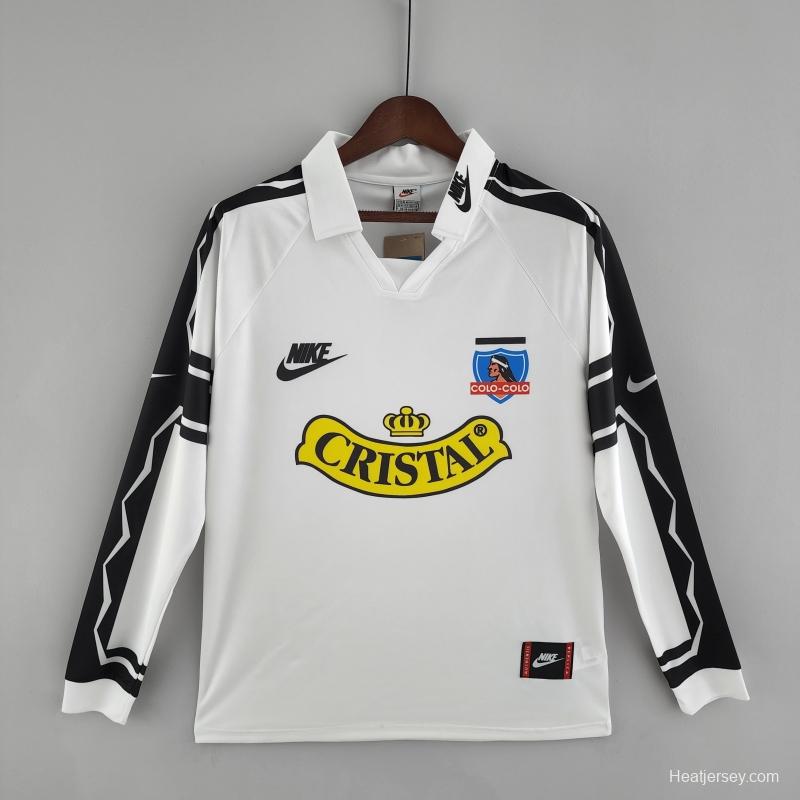 Retro 1995 Long Sleeve Colo Colo Home Soccer Jersey