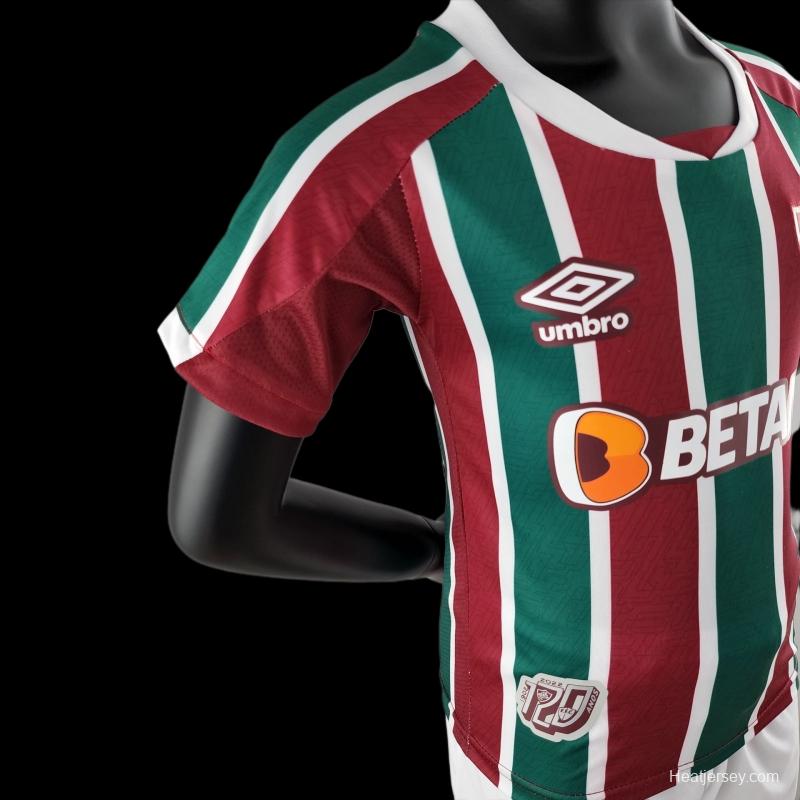 22/23 Kids Kit Fluminense Home Size16-28 Soccer Jersey