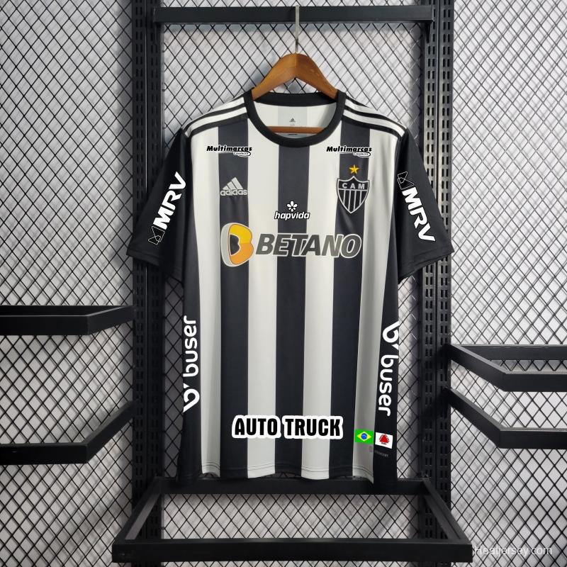 22/23 Atletico Mineiro Home All Sponsors + Patches Soccer Jersey