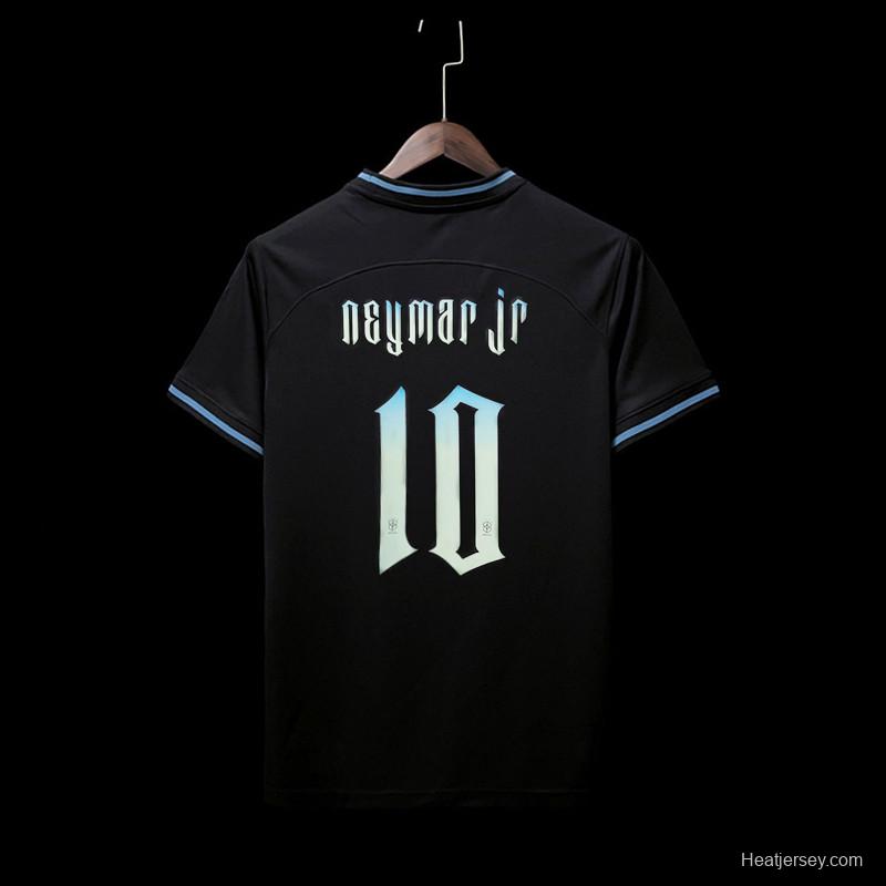 2022 Brazil Black Neymar JR #10 Printing Jersey