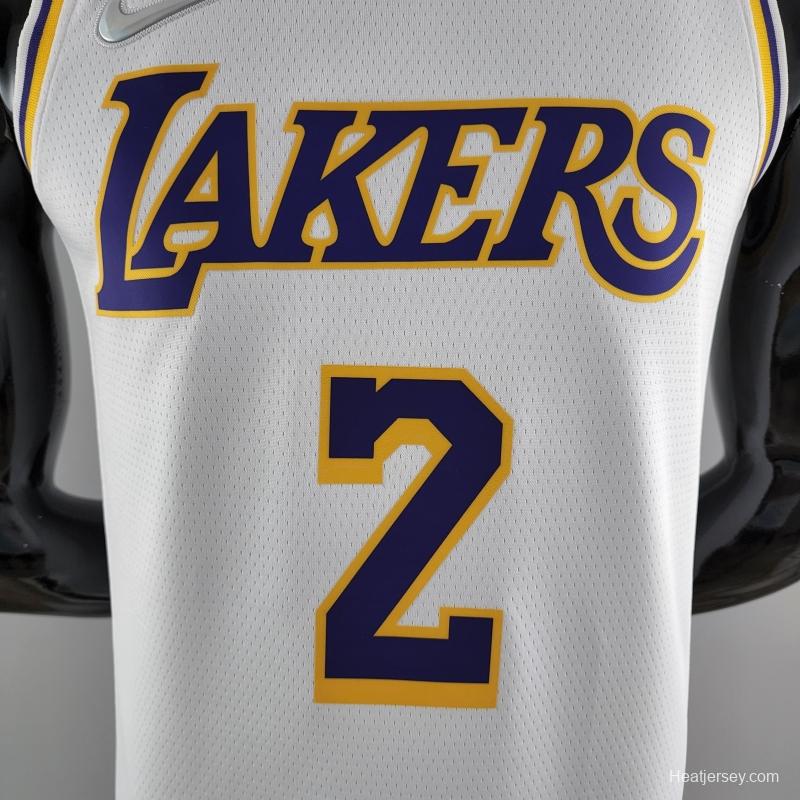 75th Anniversary IRVING #2 Los Angeles Lakers White NBA Jersey