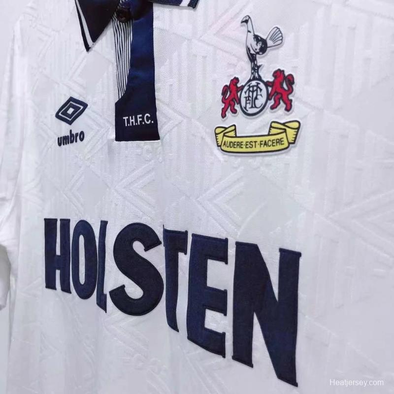 Retro 92/94 Tottenham Hotspur Home Soccer Jersey