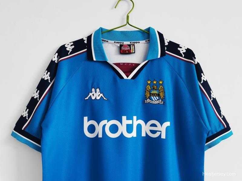 Retro 1997/99 Manchester City Home Soccer Jersey