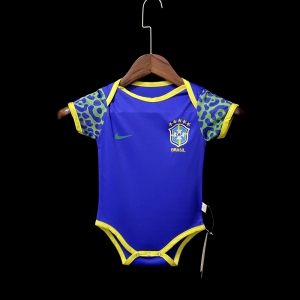 2022 Brazil Away Baby Soccer Jersey