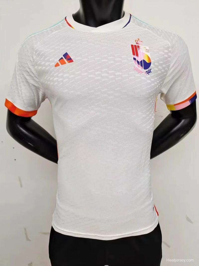 2022 Belgium Away Player Version Soccer Jersey