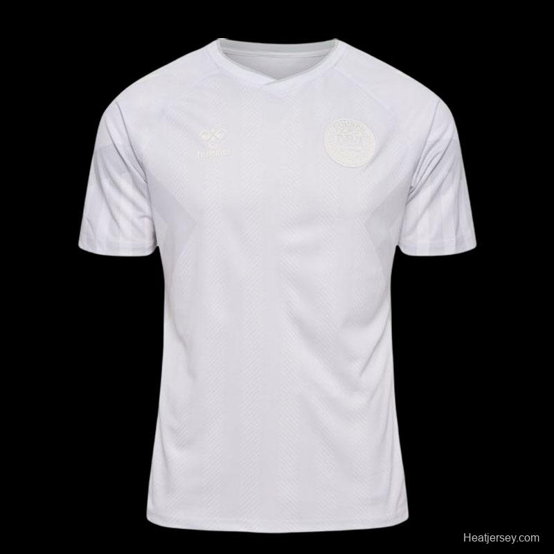 2022 Denmark Away White Jersey