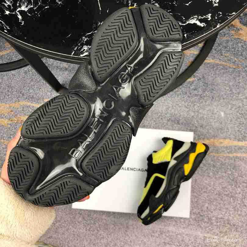 Men Balenciaga Triple-S 2 Yellow Black Sneaker