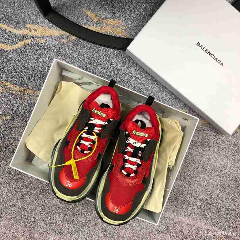 Men Balenciaga Triple-S Sneaker Black/Red