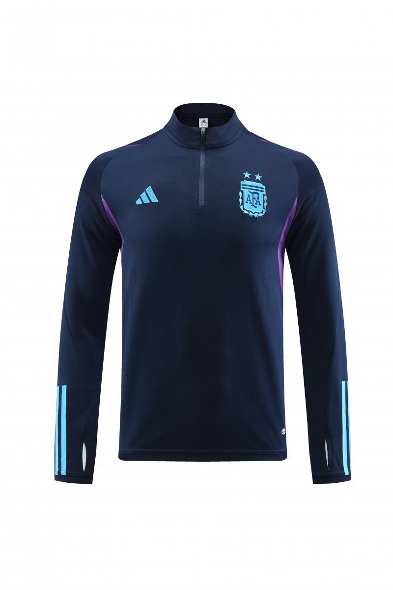 2022 Argentina Royal Blue Half Zipper Tracksuit