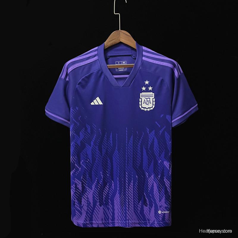 3 Stars 2022 Argentina Away Jersey