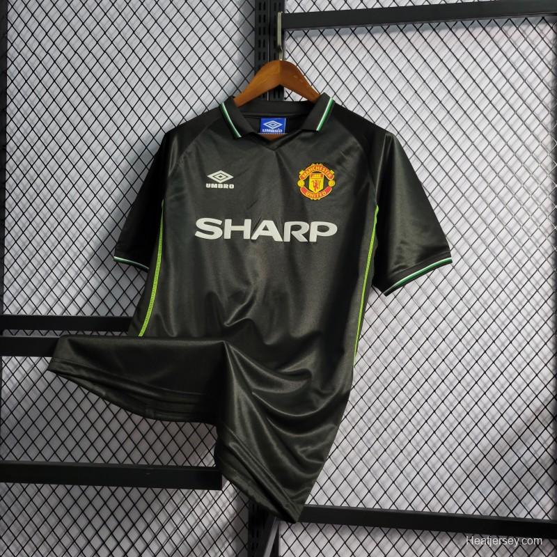 Retro 98/99 Manchester United Black Third Jersey