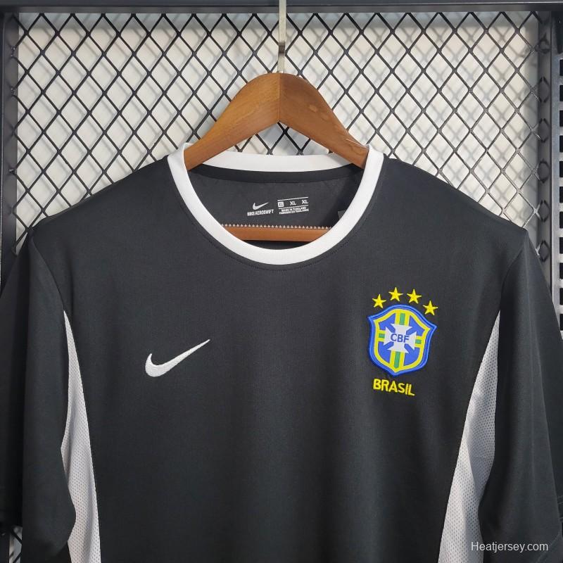 Retro 2002 Brazil Black Goalkeeper Jersey