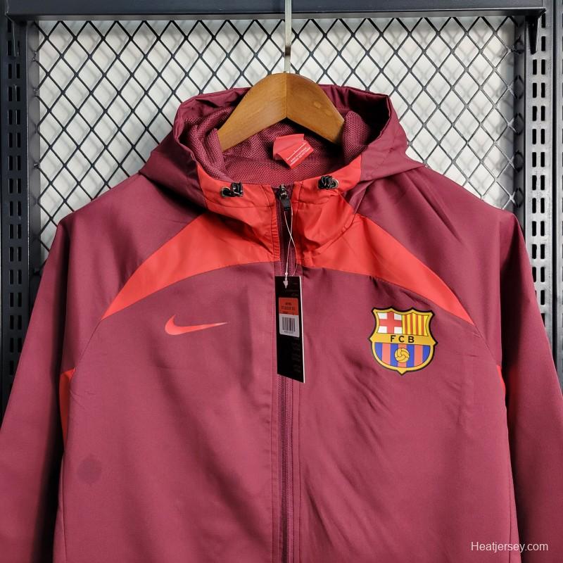 23-24 Barcelona Red Windbreaker