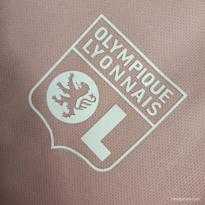 23-24 Olympique Lyonnais Lyon Training Pink Jersey