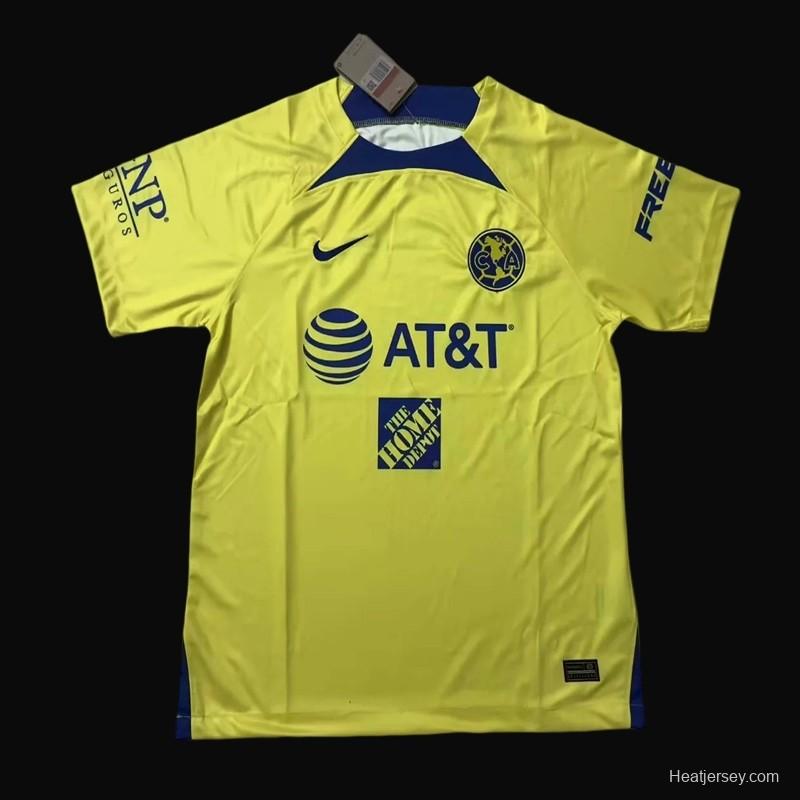 23/24 Club America Yellow Training Jersey