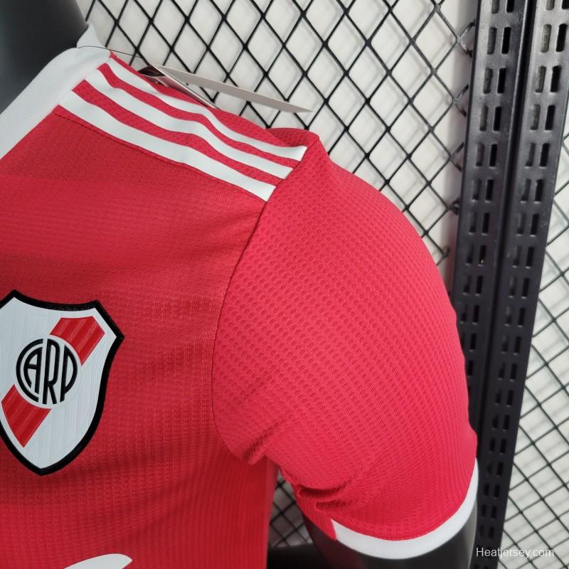 Player Version 23-24 River Plate Away Red Jersey