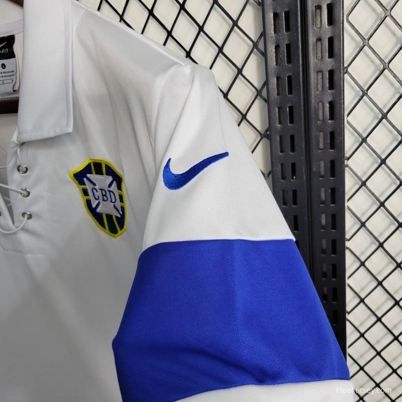 Retro 2004 Brazil White Jersey