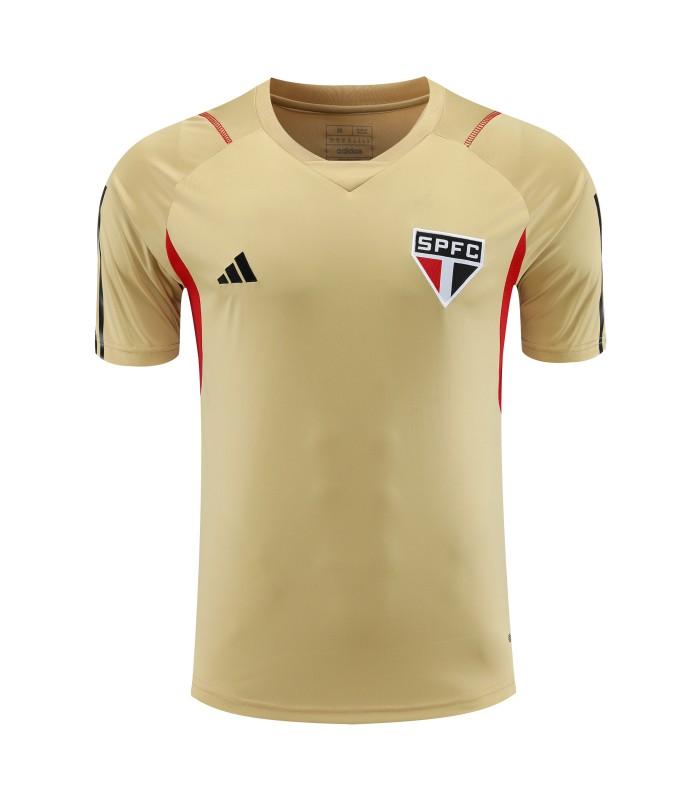 23-24 Sao Paulo Beige Short Sleeve Jersey+Shorts