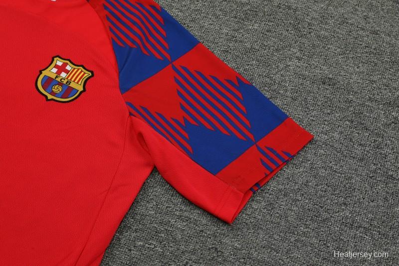 23 24 Barcelona Red Remake Icon Short Sleeve+Shorts