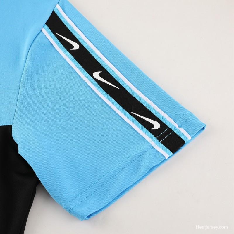 23/24 NIKE Black/Blue Short Sleeve Jersey+Pants