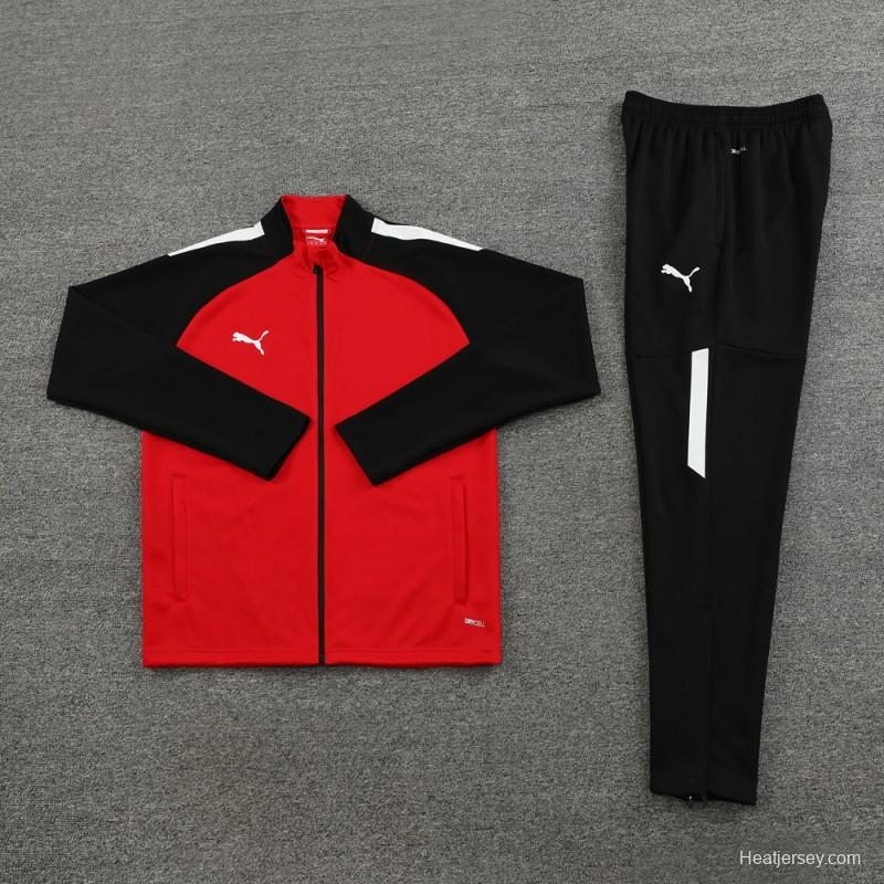 23/24 PUMA Black/Red Full Zipper Hooide Jacket+Pants