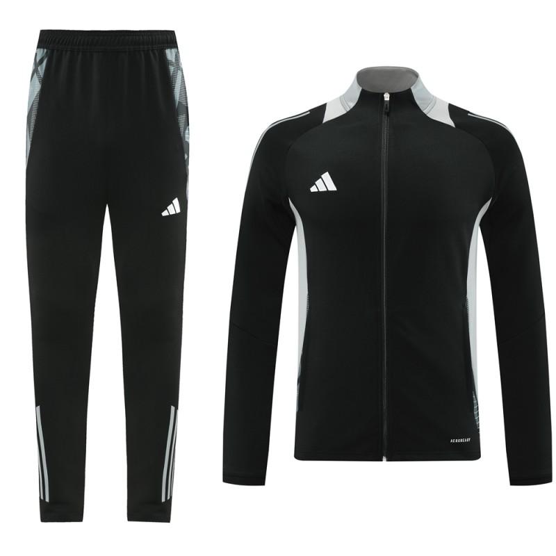 24/25 Adidas Black Full Zipper Jacket +Long Pants