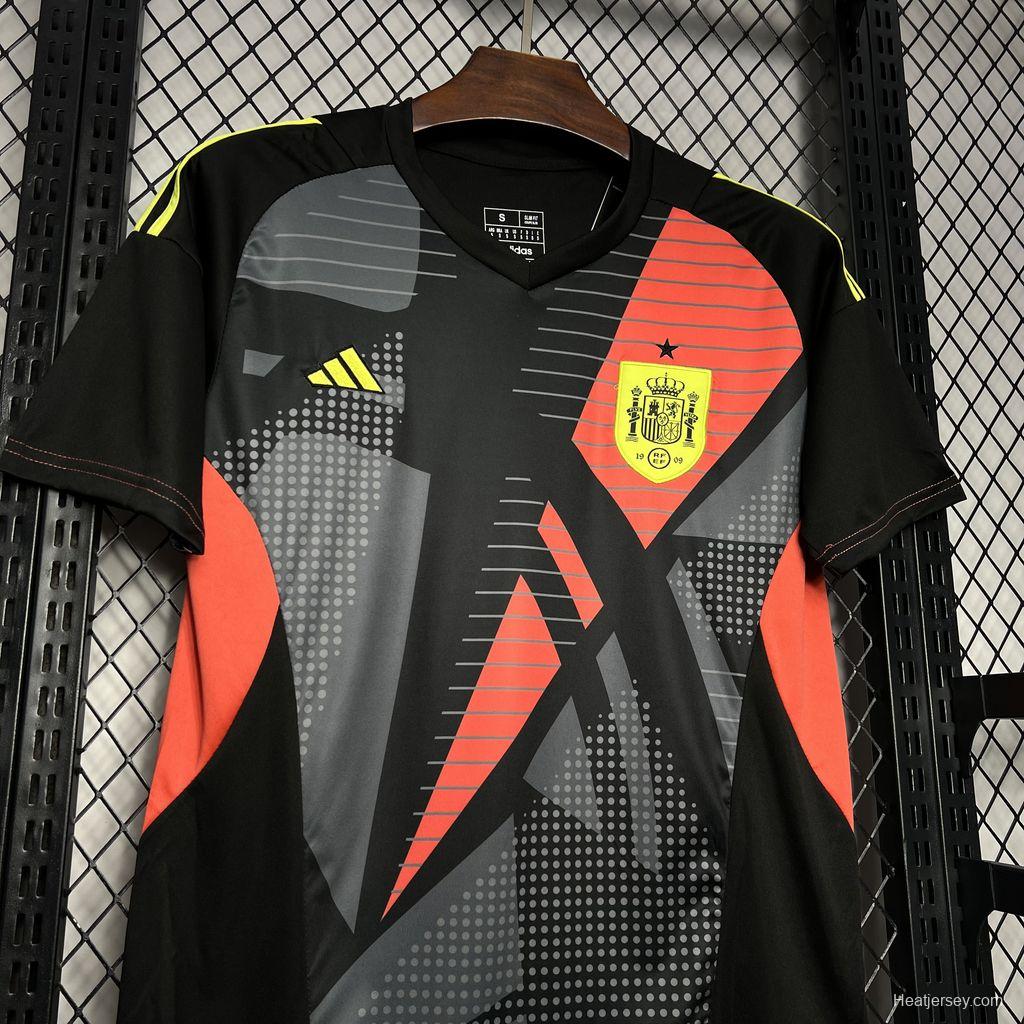 2024 Spain Euro Goalkeeper Black Jersey