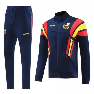 2024 Spain Navy Full Zipper Jacket +Long Pants