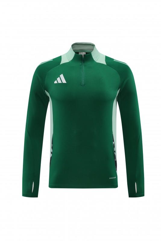 2024 Adidas Green Half Zipper Jacket +Long Pants