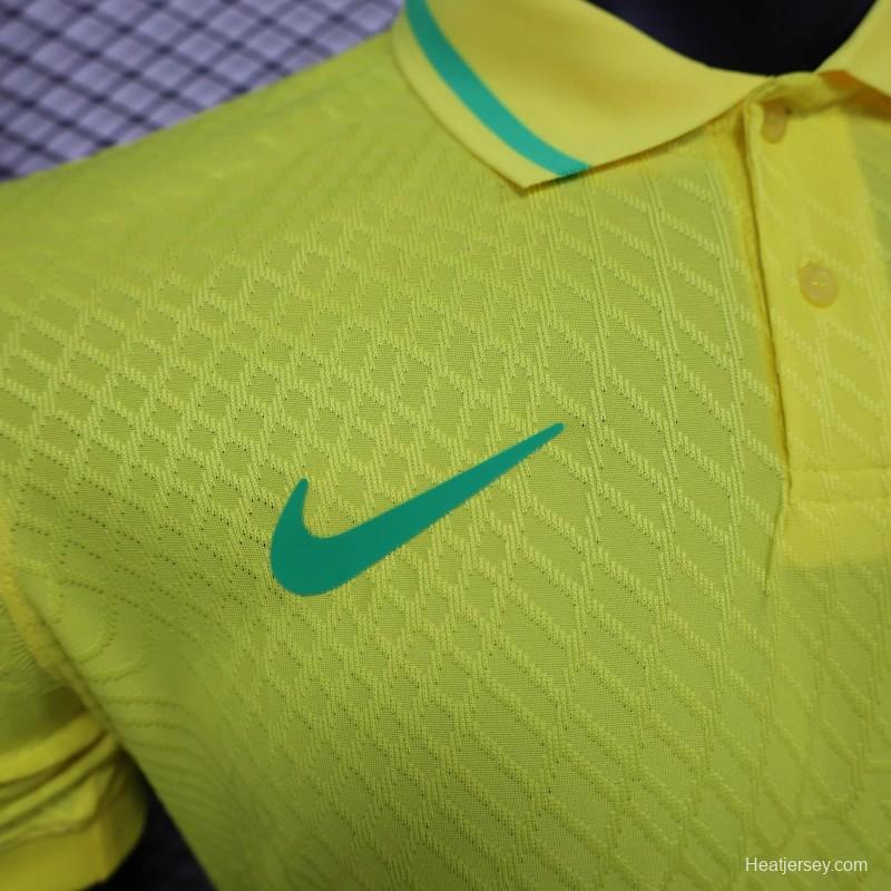 25/26 Player Version Brazil POLO Yellow Jersey