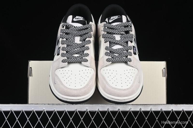 Nike SB Dunk Low Stussy Collaboration Grey Pig Suede Anniversary Custom Low-Top Casual Skate Shoes - DJ2024-061