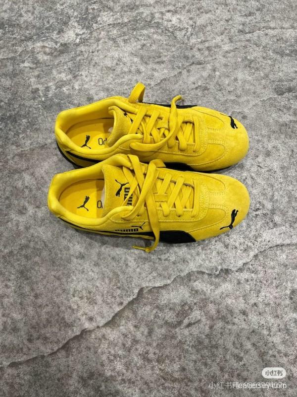 2025 Women Puma Yellow Suede Sneakers KFY00260