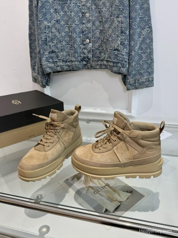 2024 Unisex UGG beige suede leather boots MJ00300