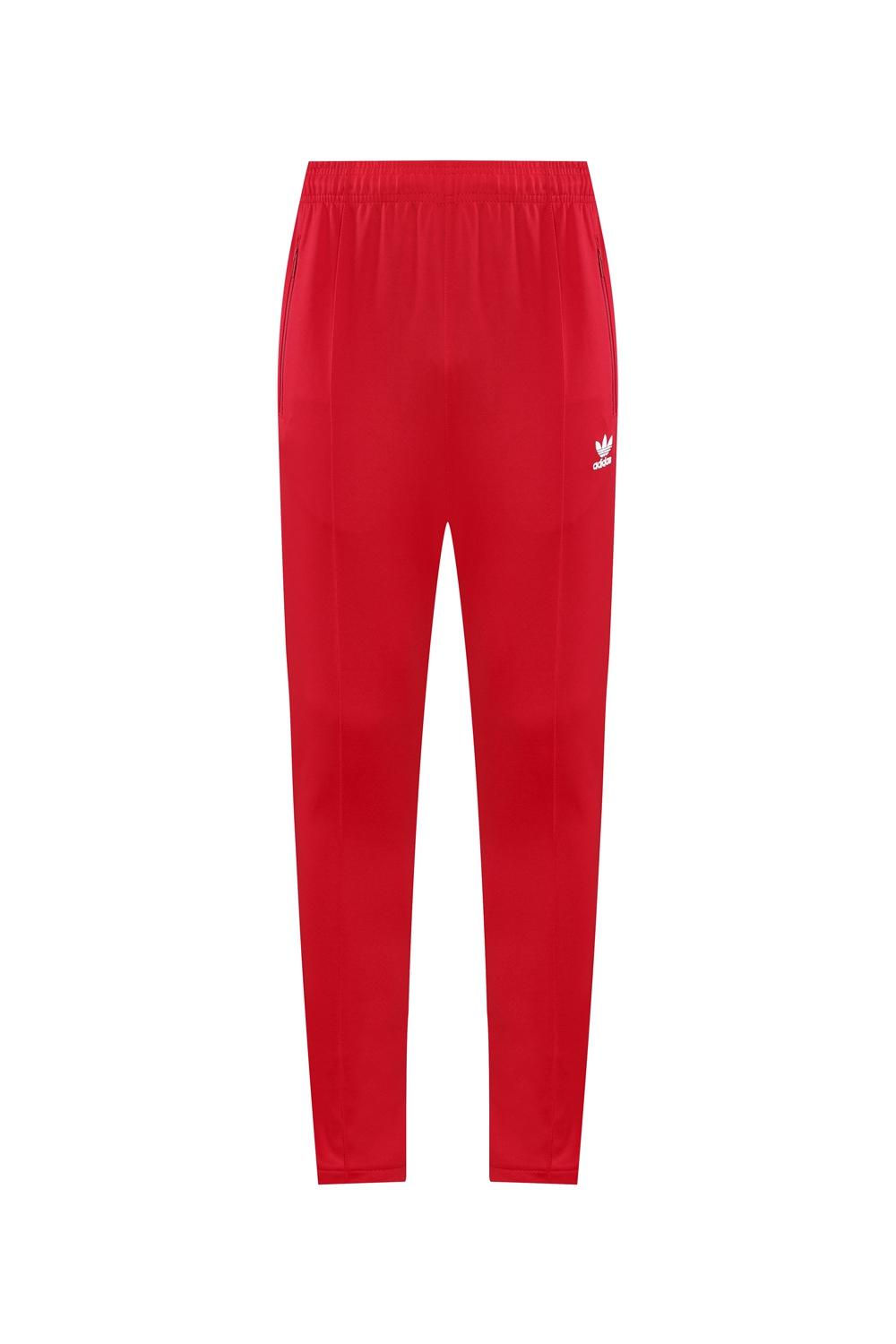 2025 Adidas Original Red Full Hoodie Zipper Jacket +Long Pants