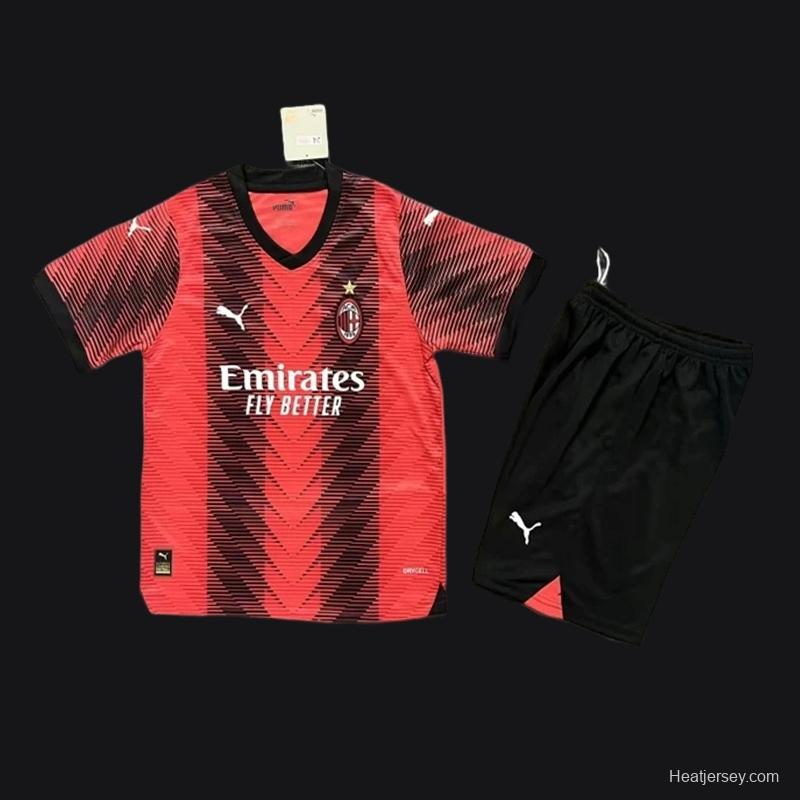 23/24 Kids AC Milan Home Jersey