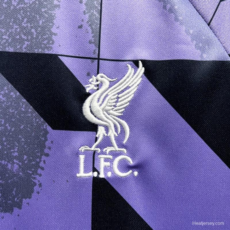 23/24 Liverpool Black Purple Training Jersey