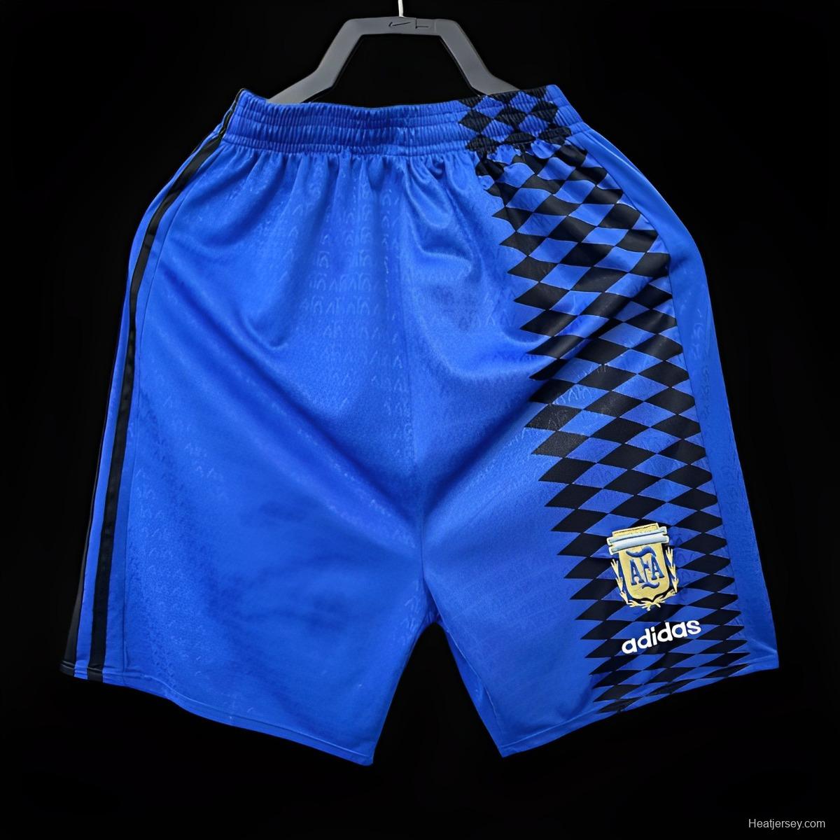 Retro 1994 Argentina Away Blue Shorts