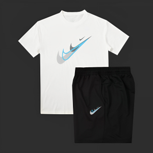 2024 Nike White Cotton Short Sleeve Jersey+Shorts