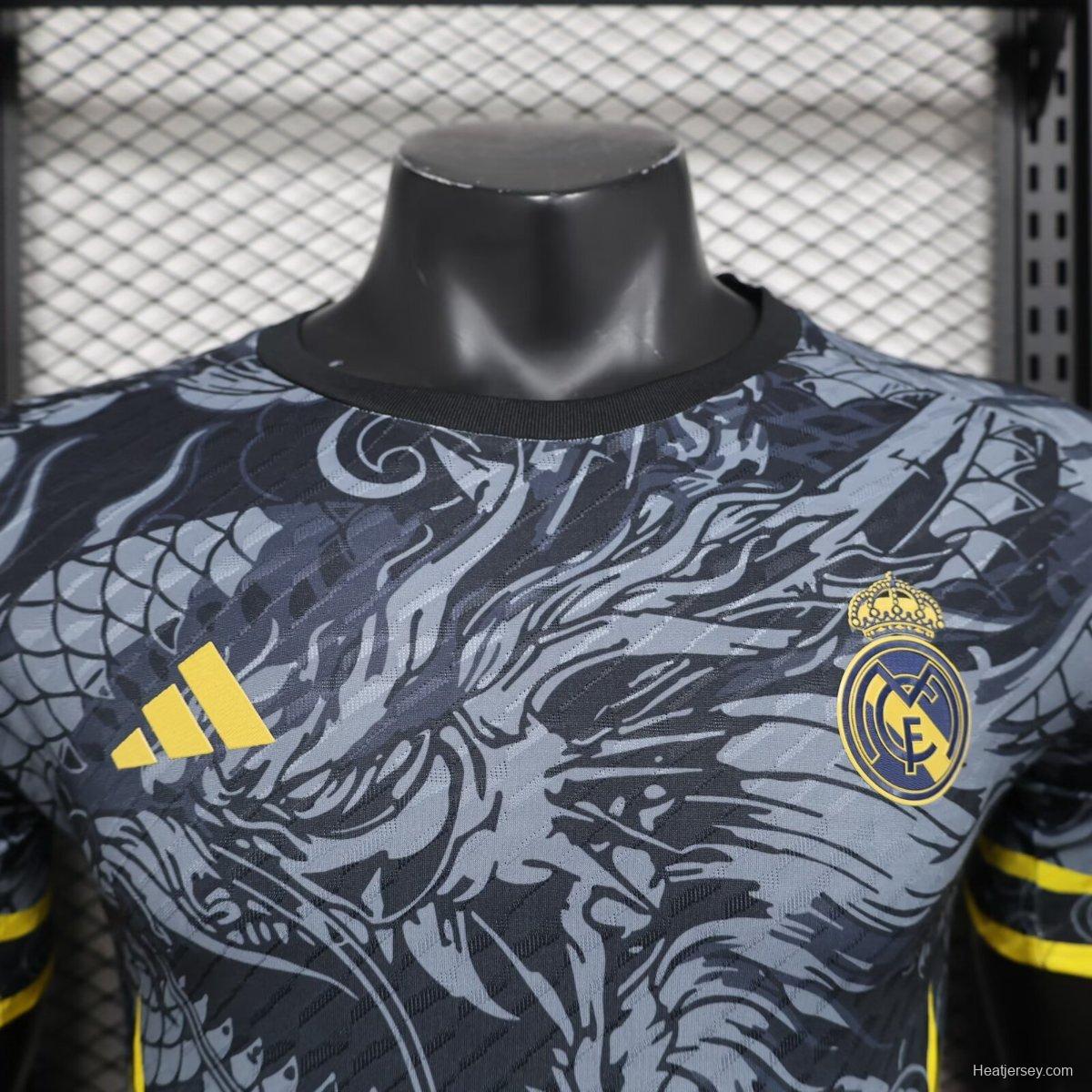 Player Version 24/25 Real Madrid Grey/Black Dragon Jersey