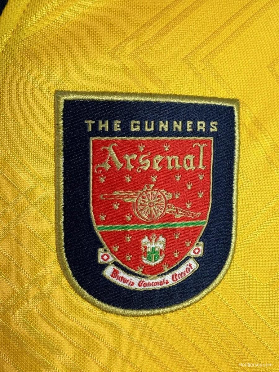 Retro 96/97 Arsenal Away Yellow Long Sleeve Jeresy